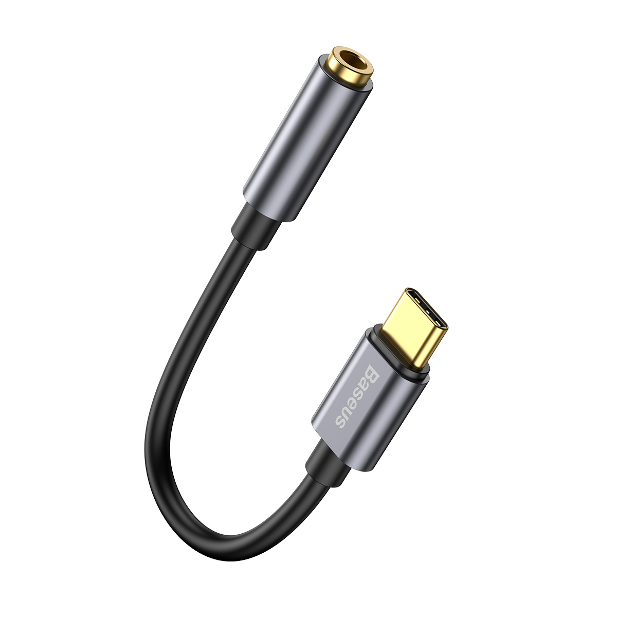 Baseus adapter USB L54 typ-C do mini-jack (3,5 mm) ciemno-szary / 2