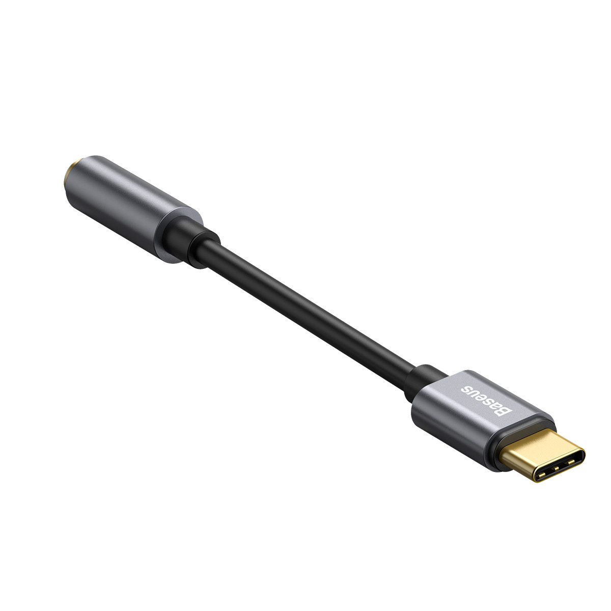 Baseus adapter USB L54 typ-C do mini-jack (3,5 mm) ciemno-szary / 3