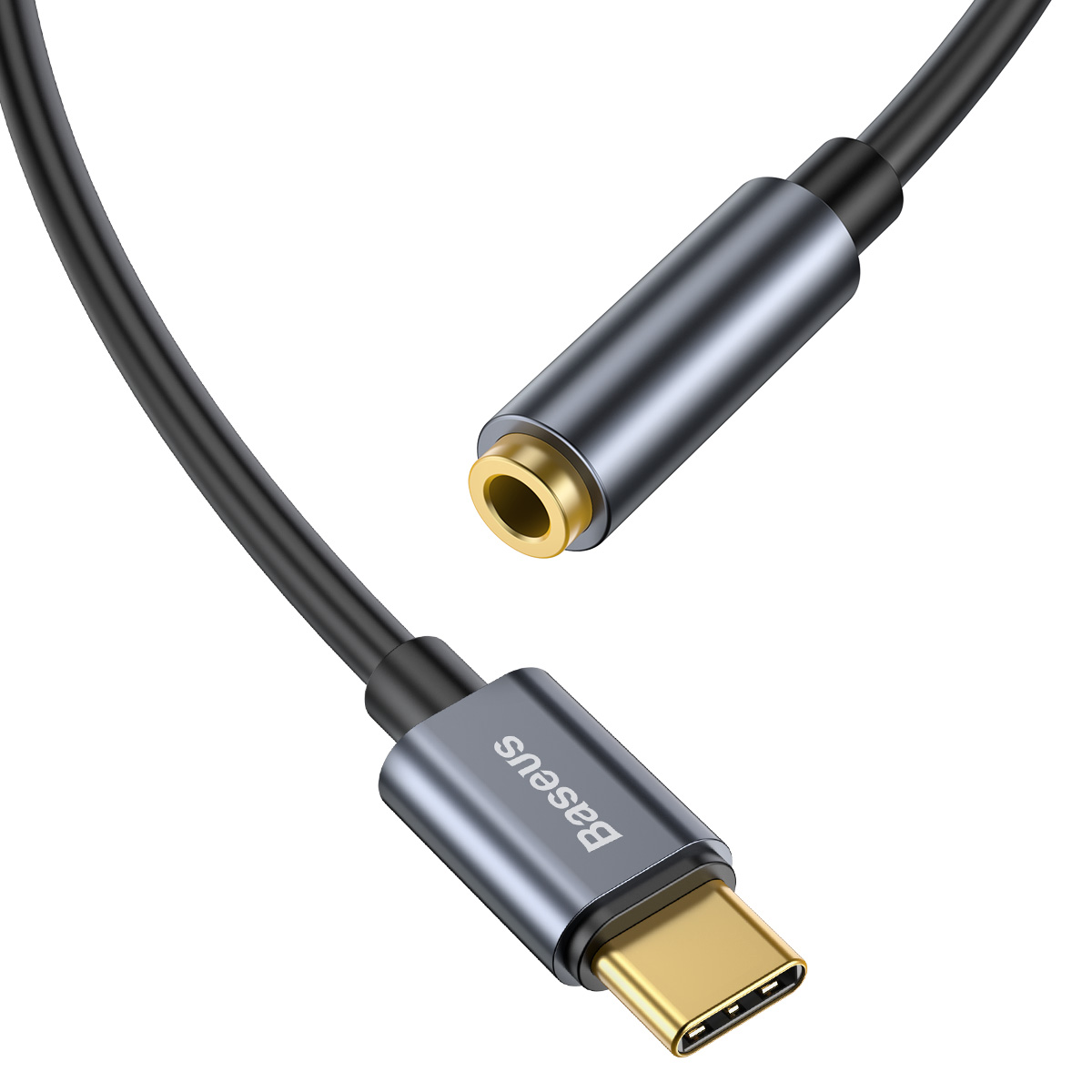 Baseus adapter USB L54 typ-C do mini-jack (3,5 mm) ciemno-szary / 4