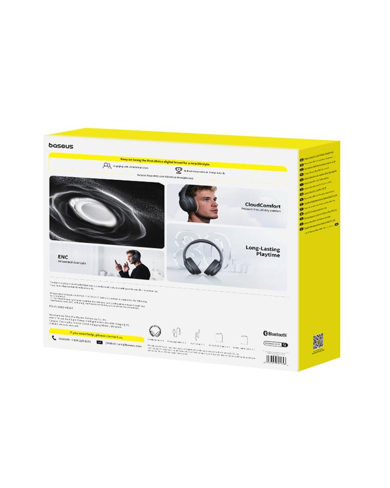 Baseus Bass BH1 Lite Bezprzewodowe S�uchawki Czarny / 4