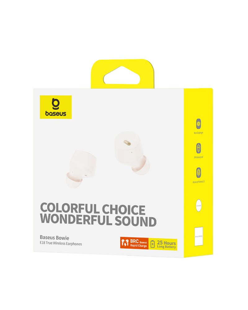 Baseus bezprzewodowe s�uchawki TWS Bowie E18 gwiezdna biel / 6