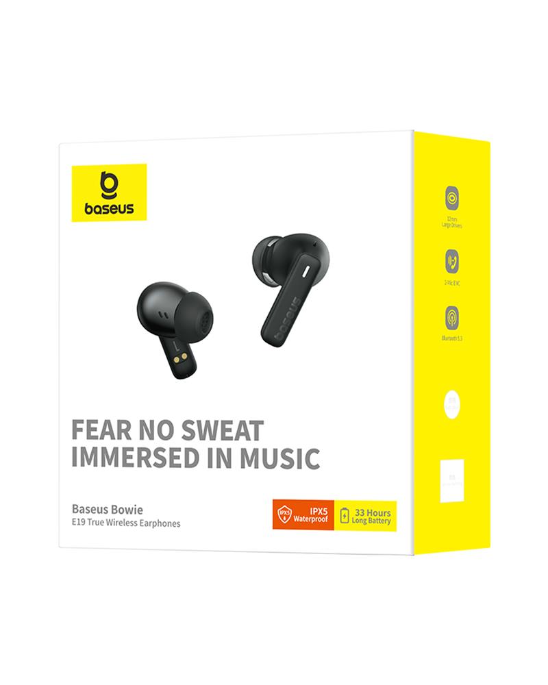 Baseus bezprzewodowe s�uchawki TWS Bowie E19 czarne / 6