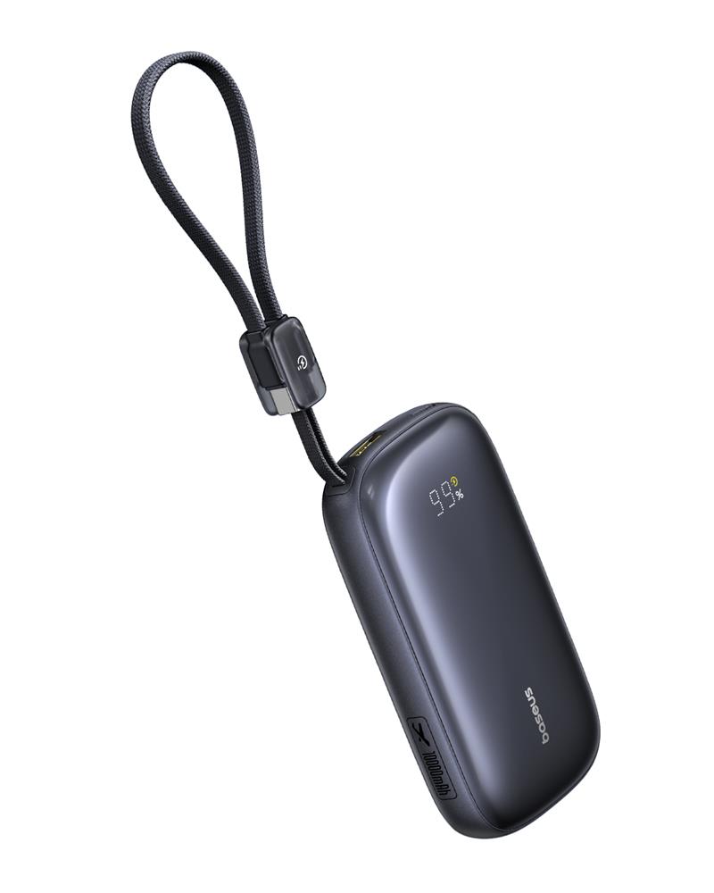 Baseus EnerFill FC21 Qpow 3 Ultra Power Bank z Wy�wietlaczem Cyfrowym i Od��czanym Kablem 45W 10000mAh Czarny / 2