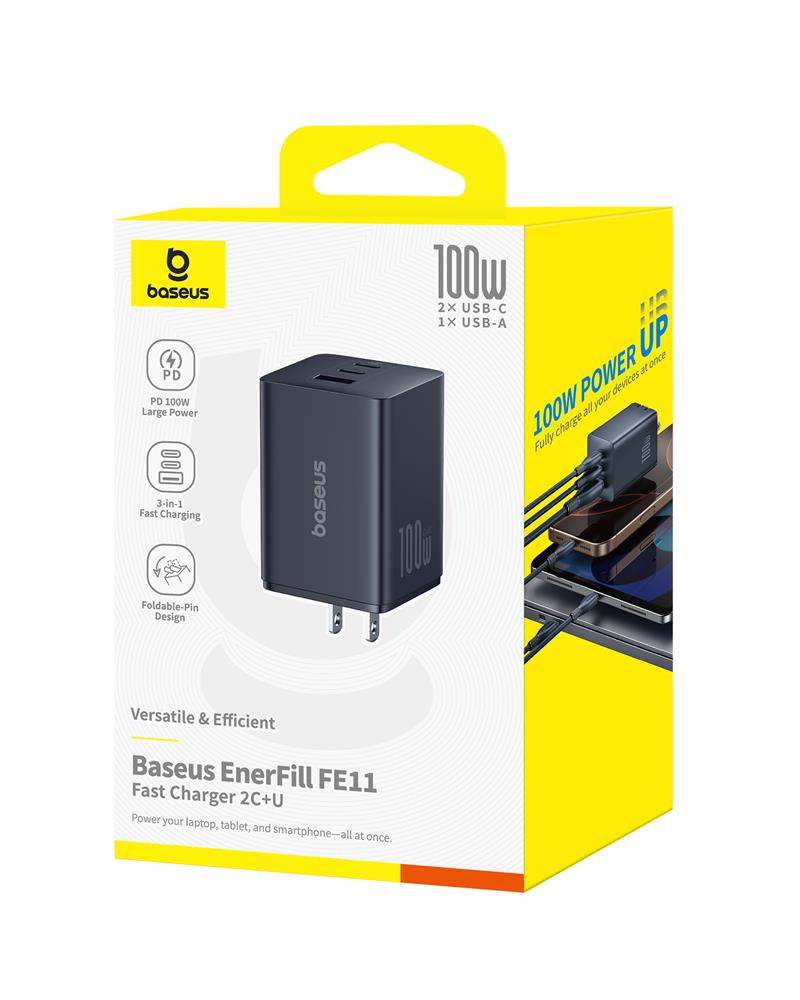 Baseus enerfill fe11 �adowarka sieciowa 100W Czarny / 4