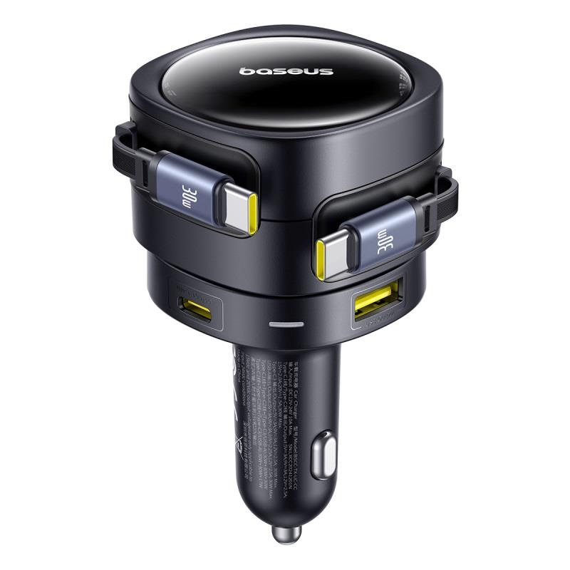 Baseus Enjoyment Max �adowarka Samochodowa C+C Kable & Porty U+C 90W Kosmiczna Czer� / 2