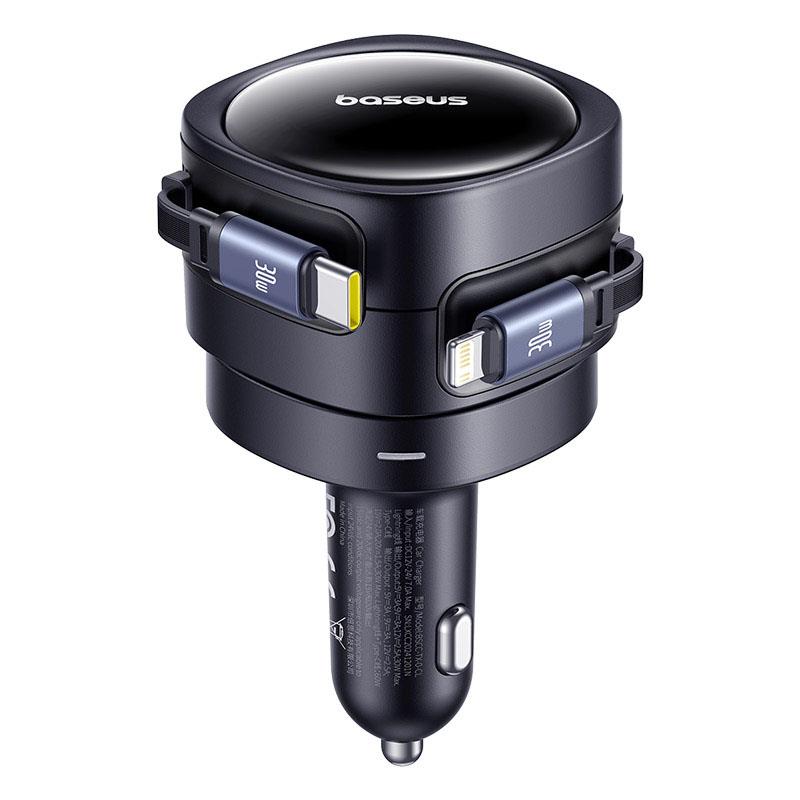 Baseus Enjoyment Max �adowarka Samochodowa C+L Kable 60W Kosmiczna Czer� / 2
