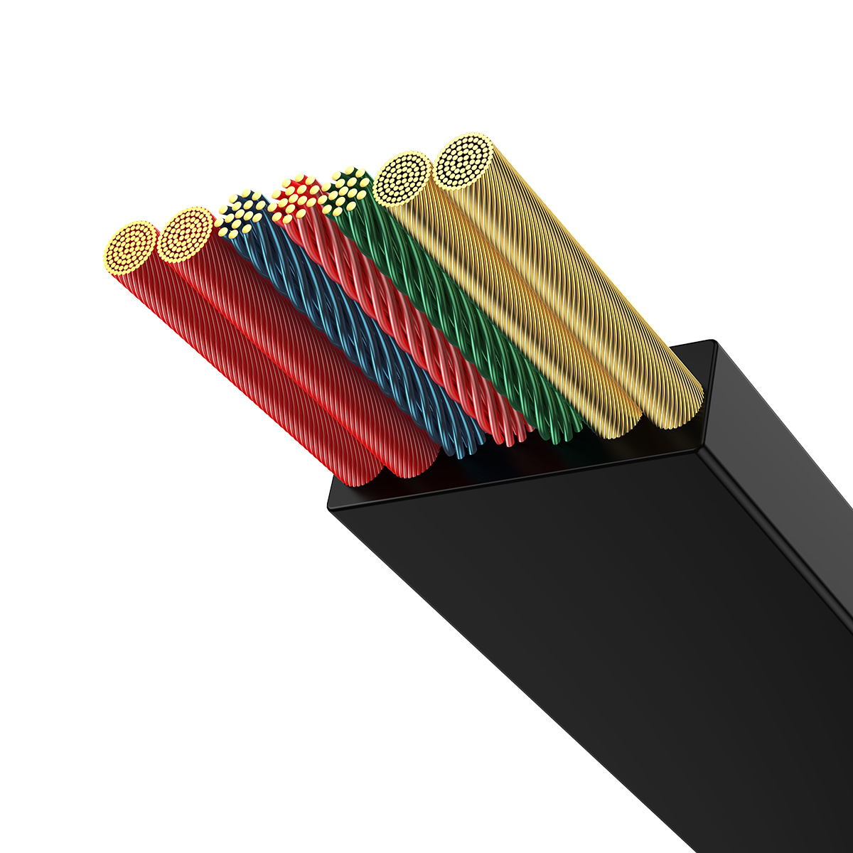 Baseus kabel Bright Mirror 2 3w1 USB - micro USB + Lightning + USB-C 1,1m 100W czarny zwijany / 5