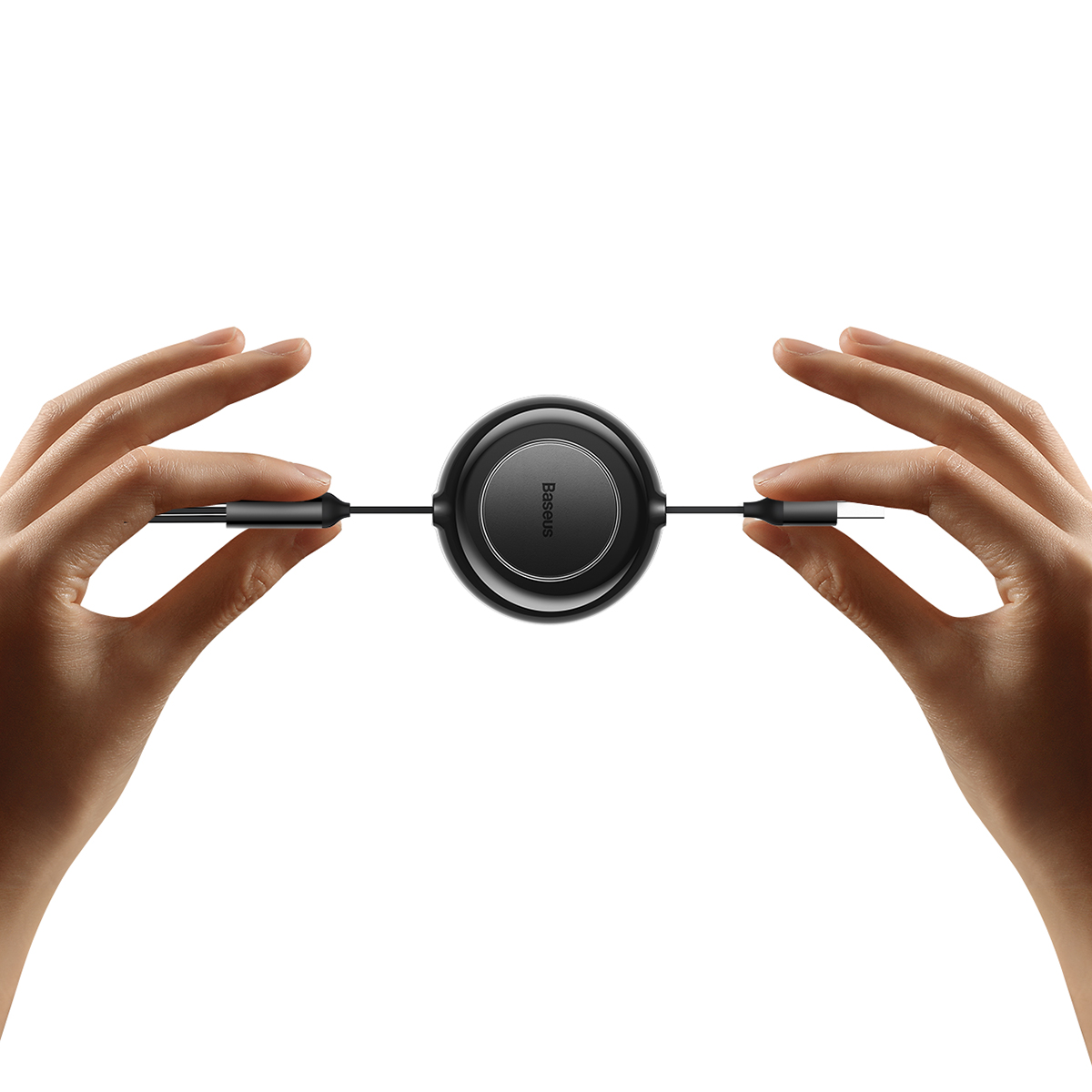 Baseus kabel Bright Mirror 2 3w1 USB - micro USB + Lightning + USB-C 1,1m 3,5A czarny zwijany / 7