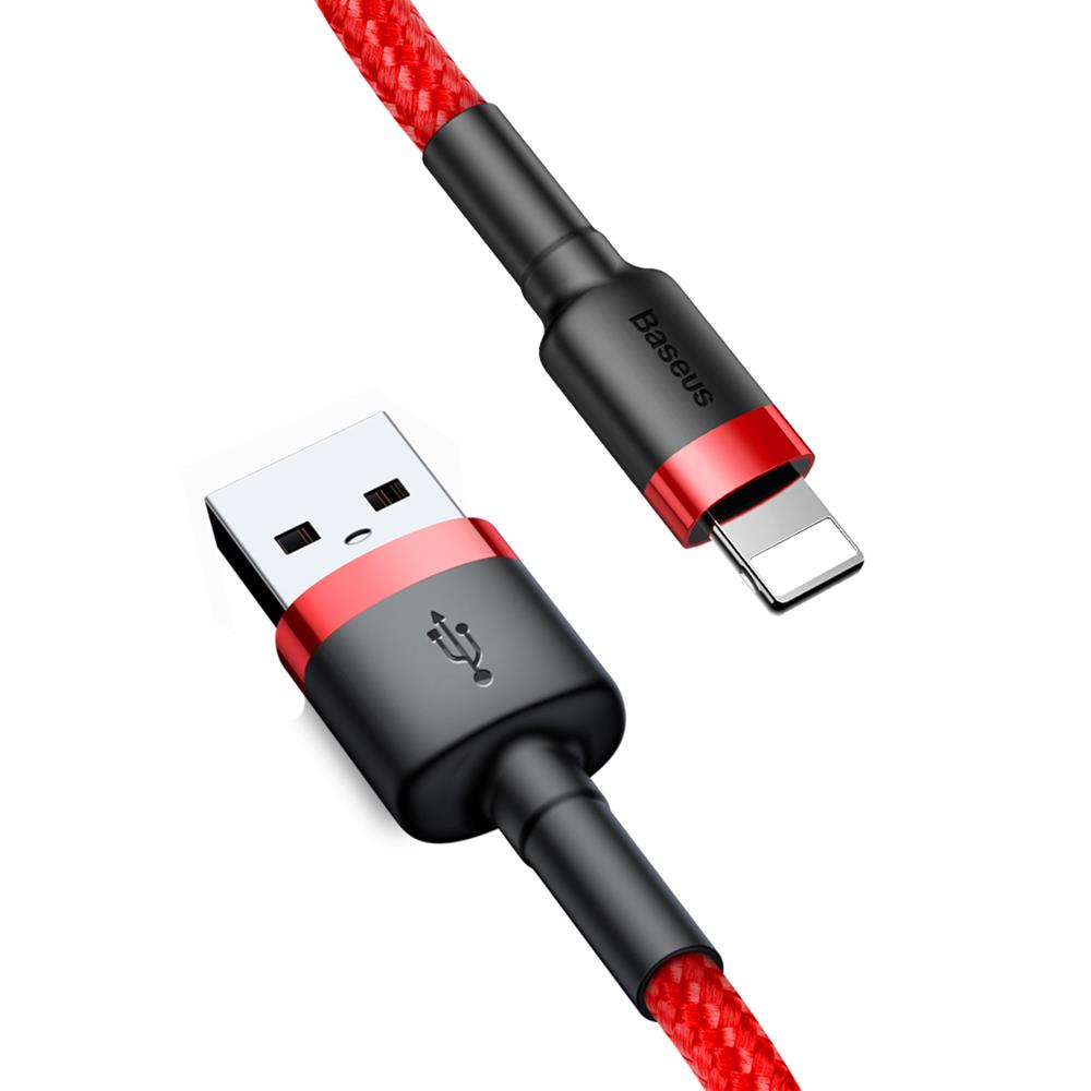 Baseus kabel Cafule (8-pin | 3 m) czerwono-czerwony 1,5A