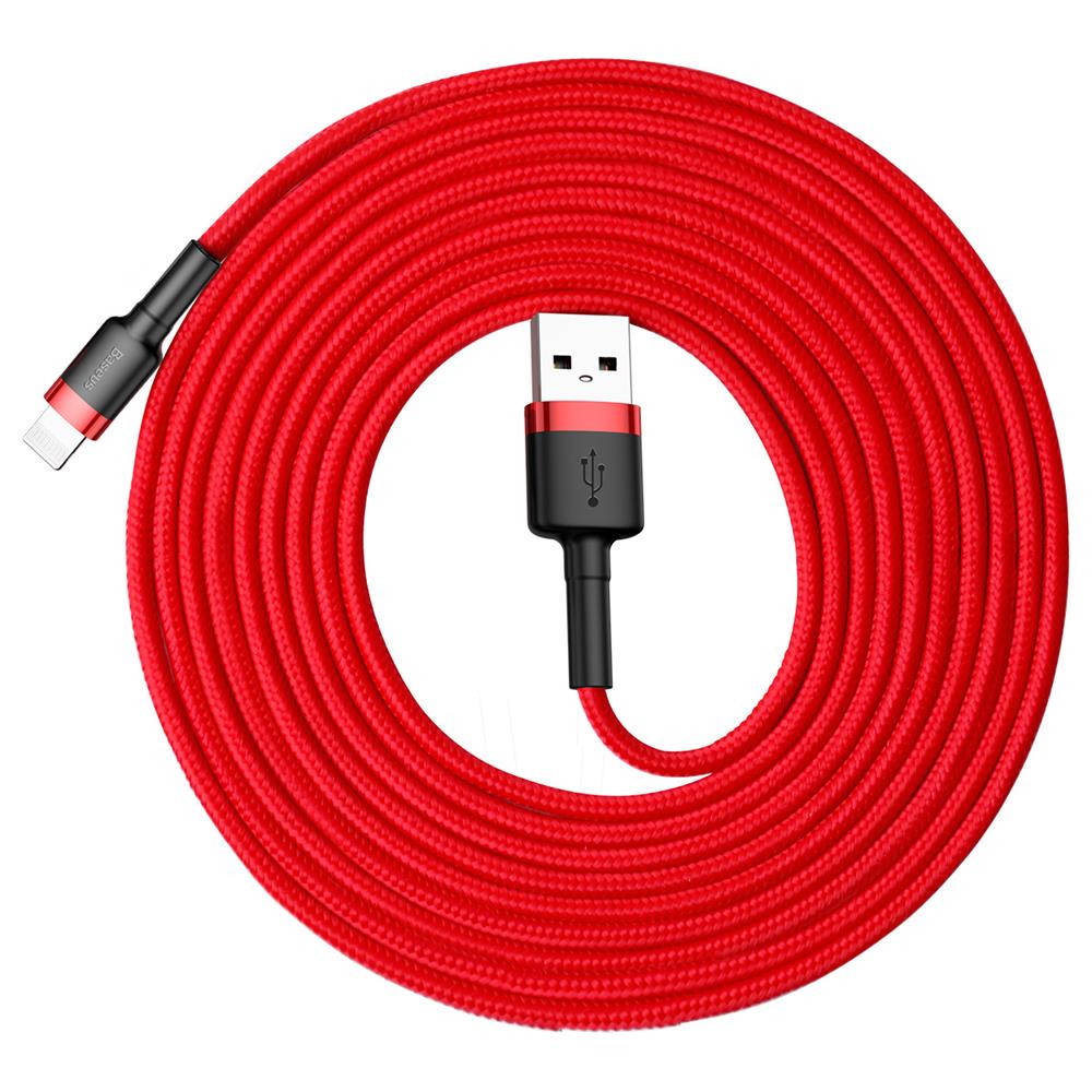 Baseus kabel Cafule (8-pin | 3 m) czerwono-czerwony 1,5A / 5