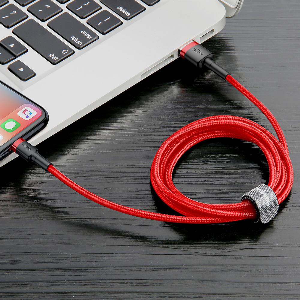 Baseus kabel Cafule (8-pin | 3 m) czerwono-czerwony 1,5A / 8