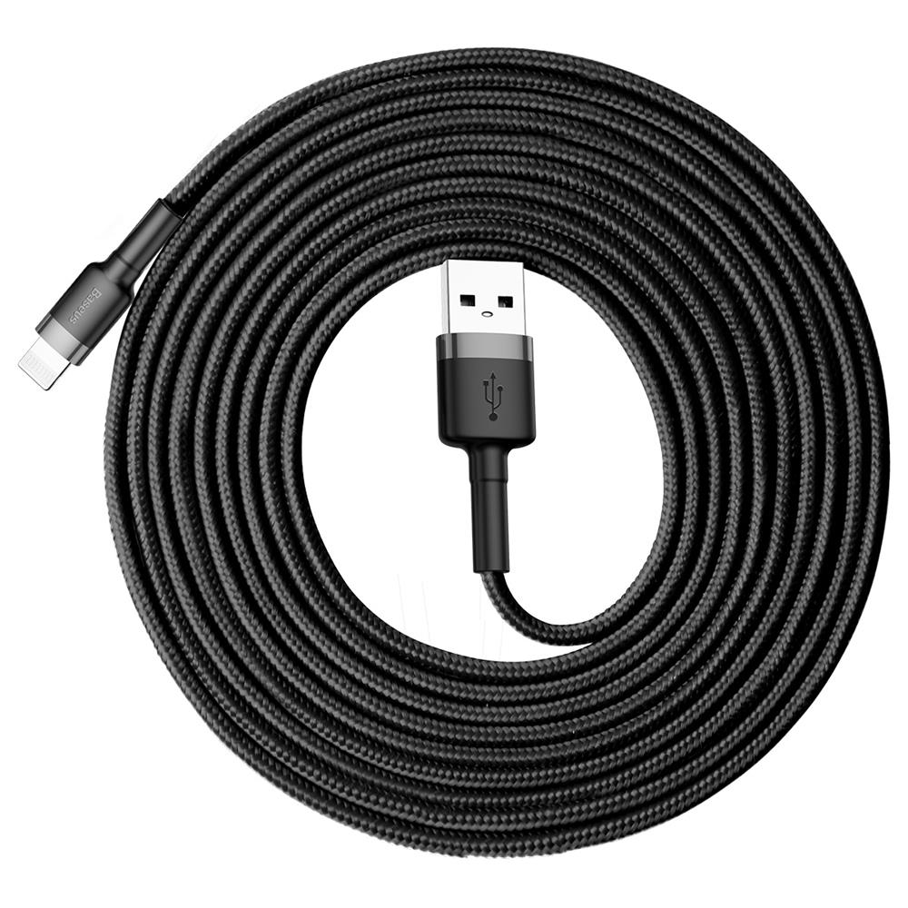 Baseus kabel Cafule (8-pin | 3 m) szaro-czarny 1,5A / 5