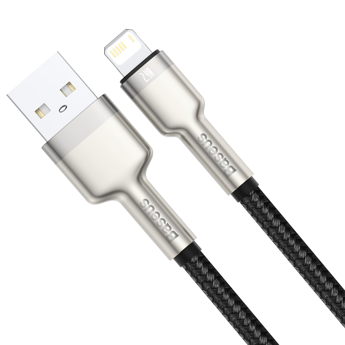 Baseus kabel Cafule Metal USB - Lightning  2,4A 0,25 m czarny / 2