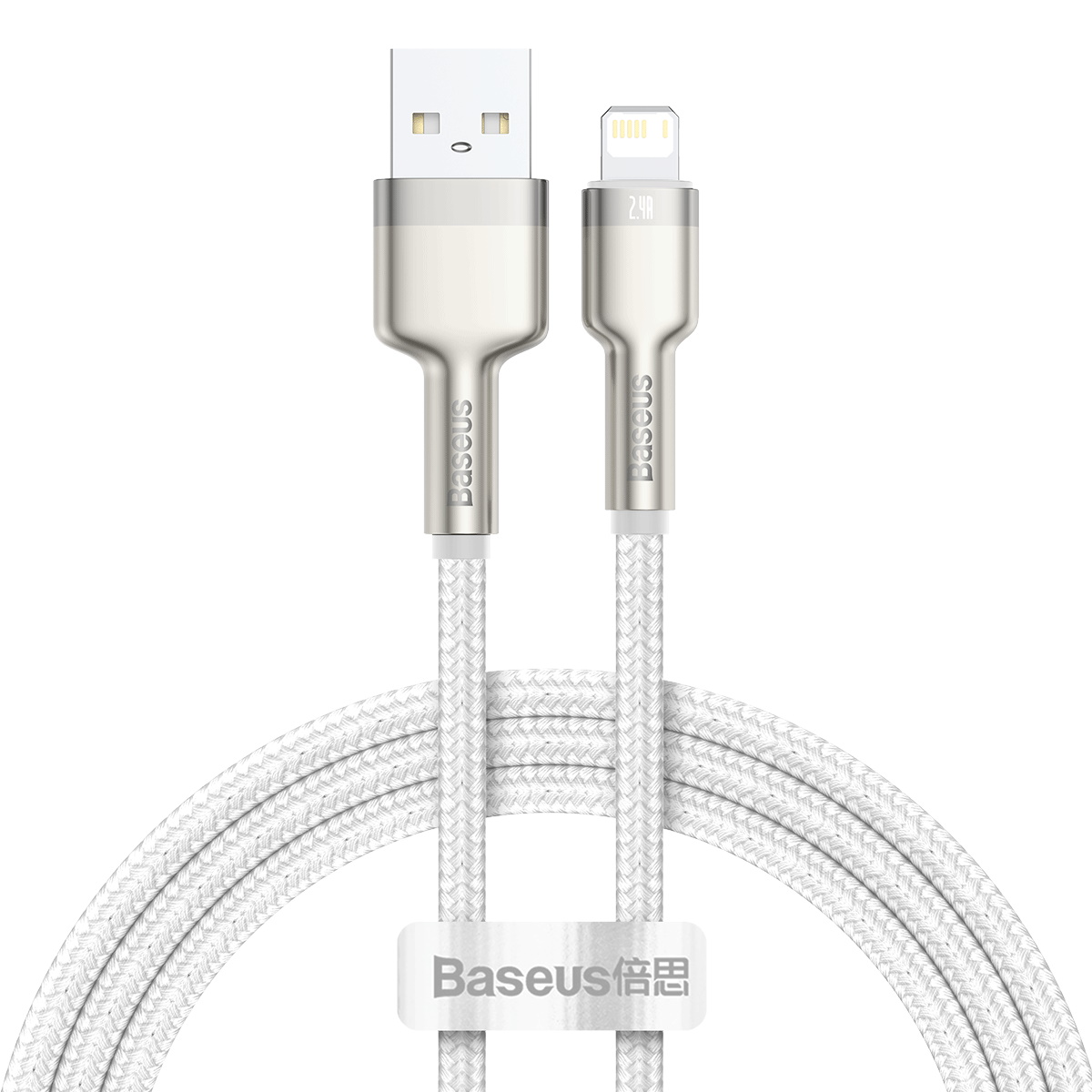 Baseus kabel Cafule Metal USB - Lightning  2,4A 1,0 m bia�y