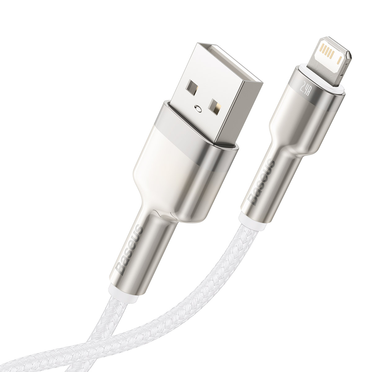 Baseus kabel Cafule Metal USB - Lightning  2,4A 1,0 m bia�y / 4