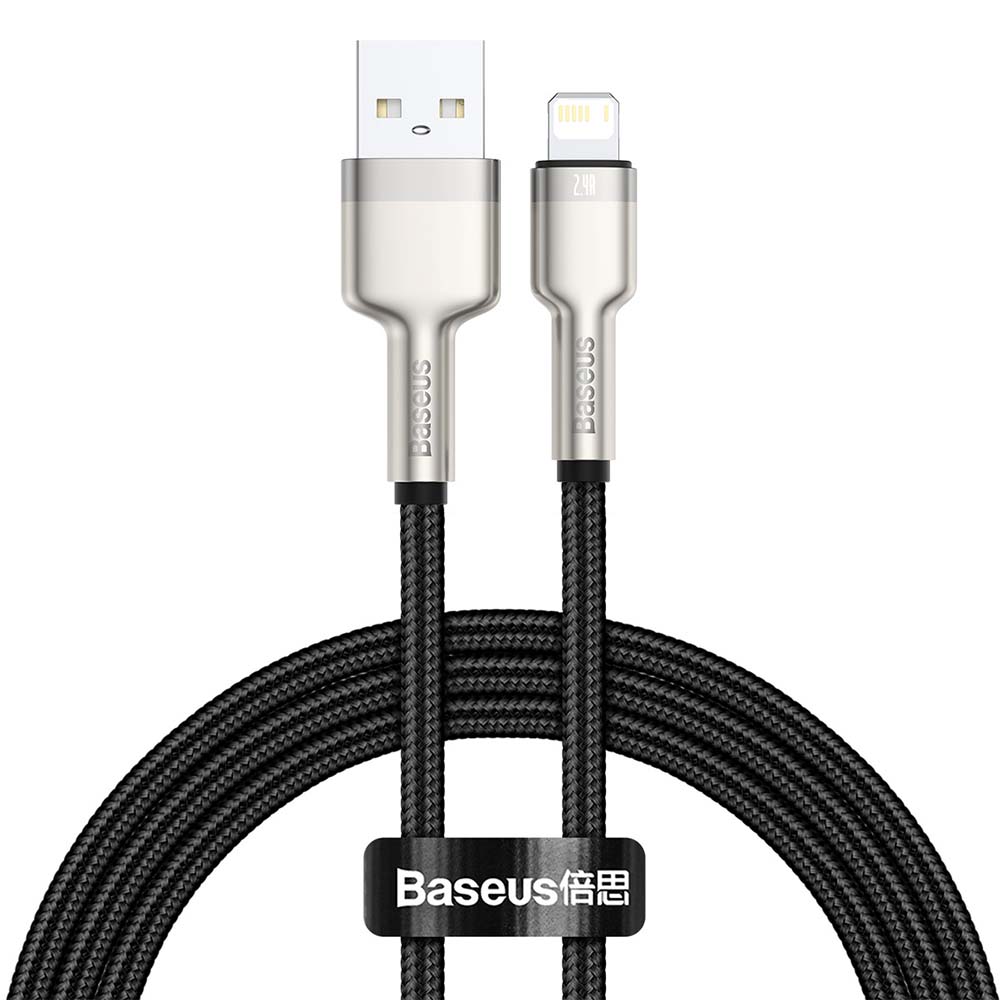 Baseus kabel Cafule Metal USB - Lightning 2,4A 1,0 m czarny