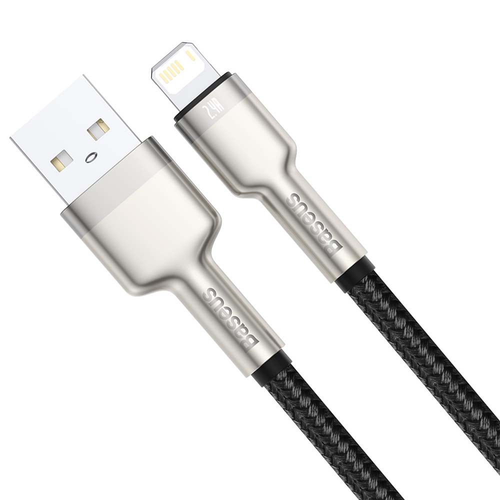 Baseus kabel Cafule Metal USB - Lightning 2,4A 1,0 m czarny / 3
