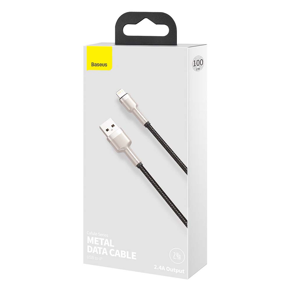 Baseus kabel Cafule Metal USB - Lightning 2,4A 1,0 m czarny / 8