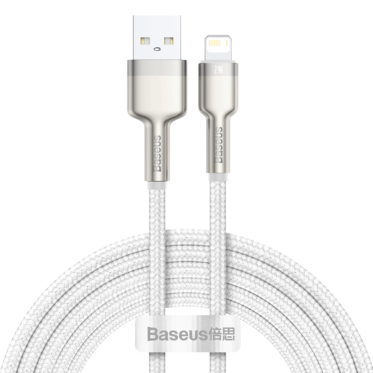 Baseus kabel Cafule Metal USB - Lightning  2,4A 2,0 m bia�y
