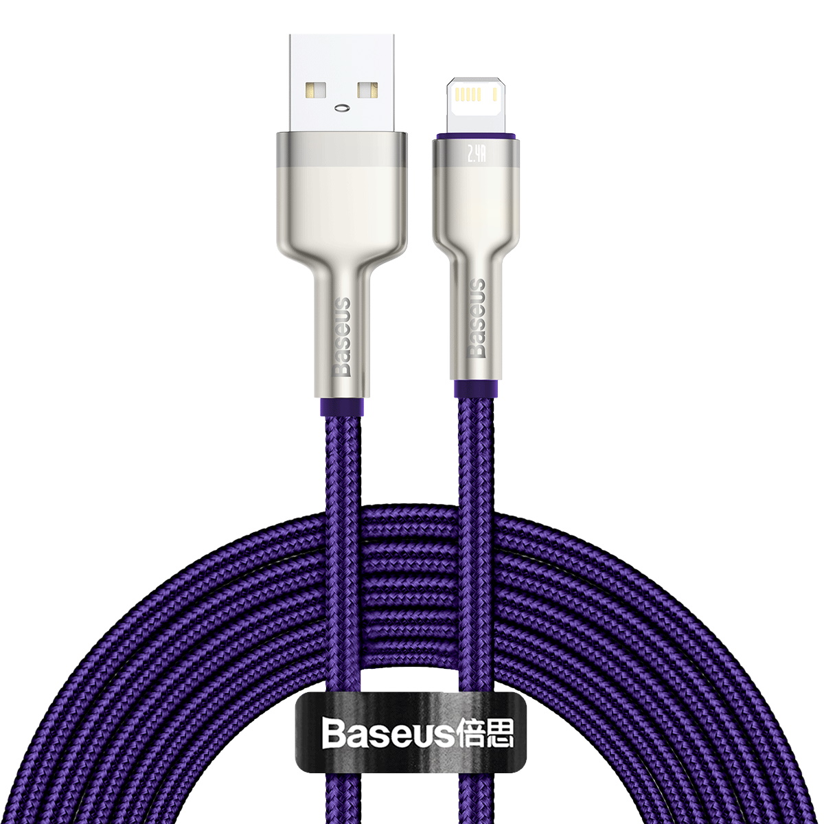 Baseus kabel Cafule Metal USB - Lightning  2,4A 2,0 m fioletowy