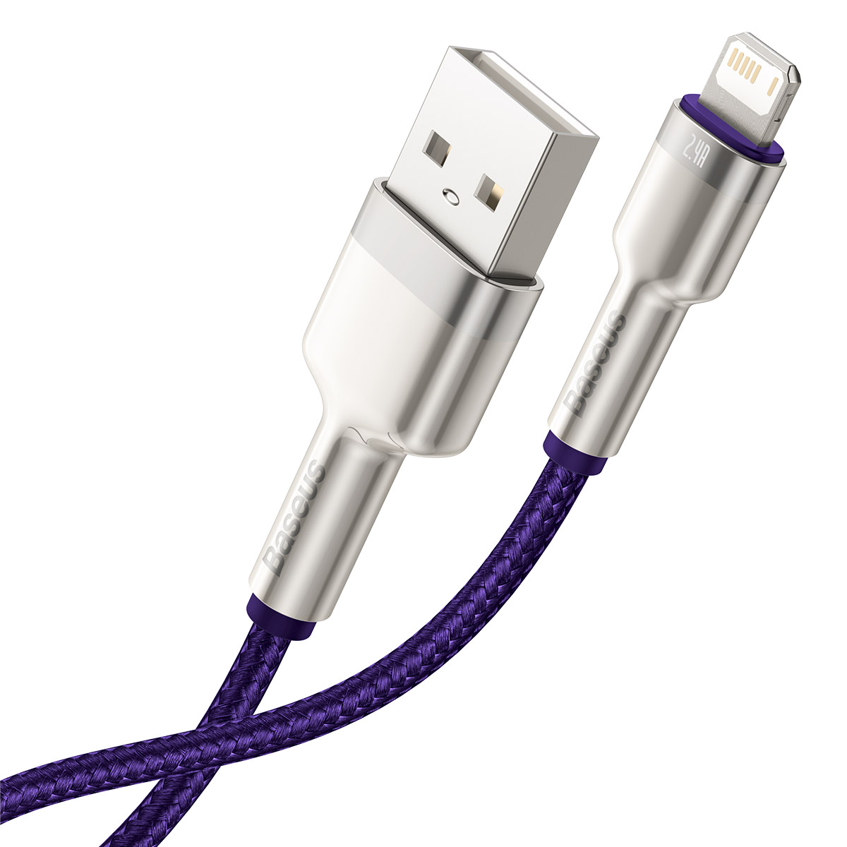 Baseus kabel Cafule Metal USB - Lightning  2,4A 2,0 m fioletowy / 3