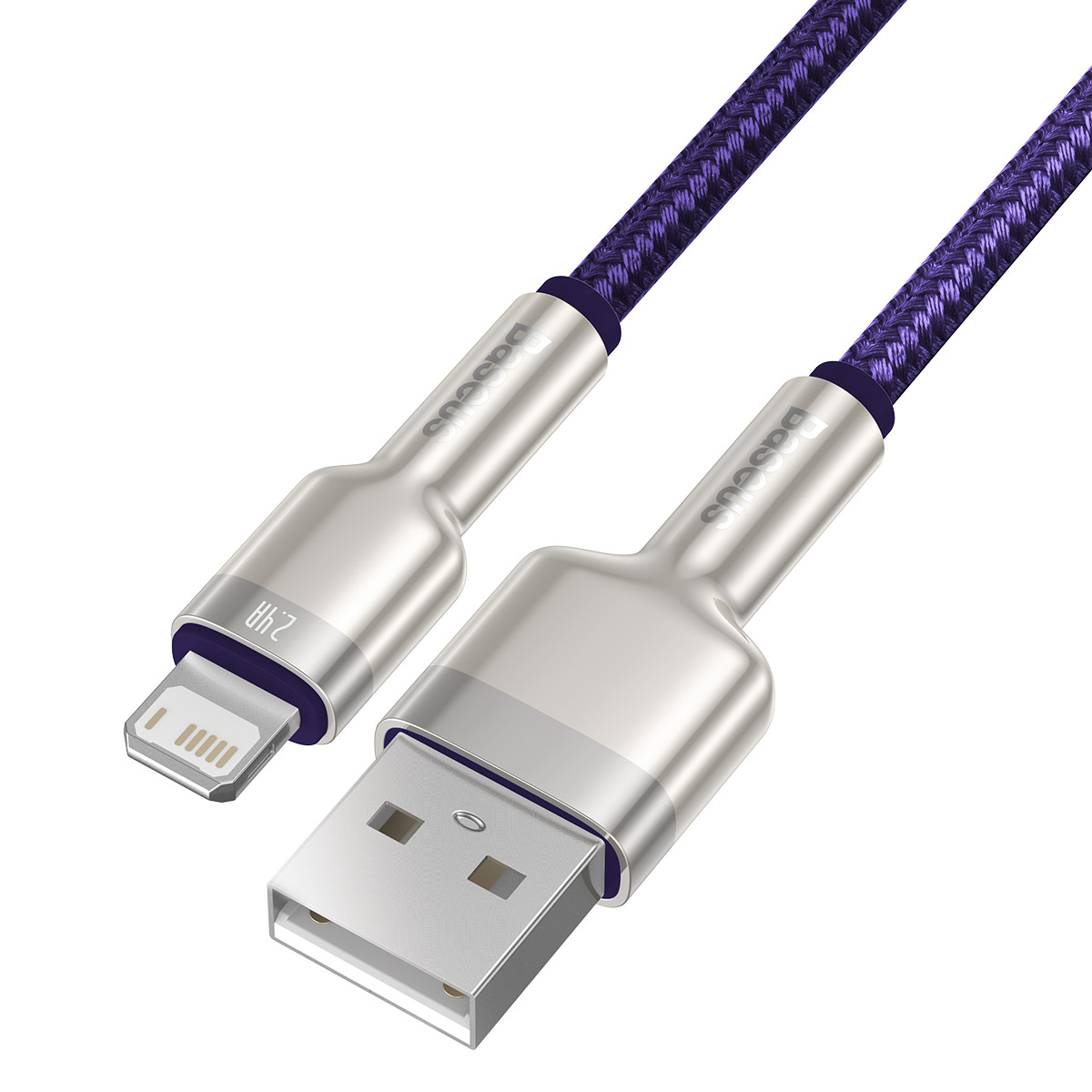 Baseus kabel Cafule Metal USB - Lightning  2,4A 2,0 m fioletowy / 4