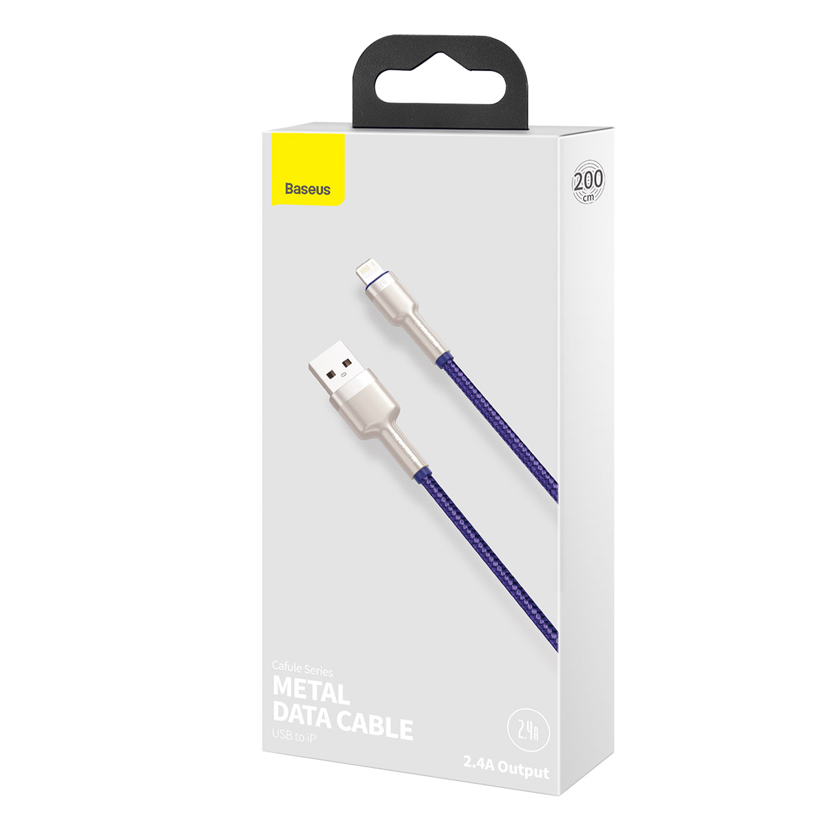 Baseus kabel Cafule Metal USB - Lightning  2,4A 2,0 m fioletowy / 8