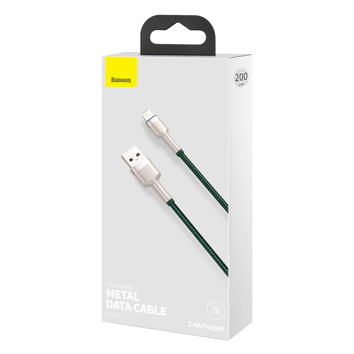Baseus kabel Cafule Metal USB - Lightning  2,4A 2,0 m zielony / 8