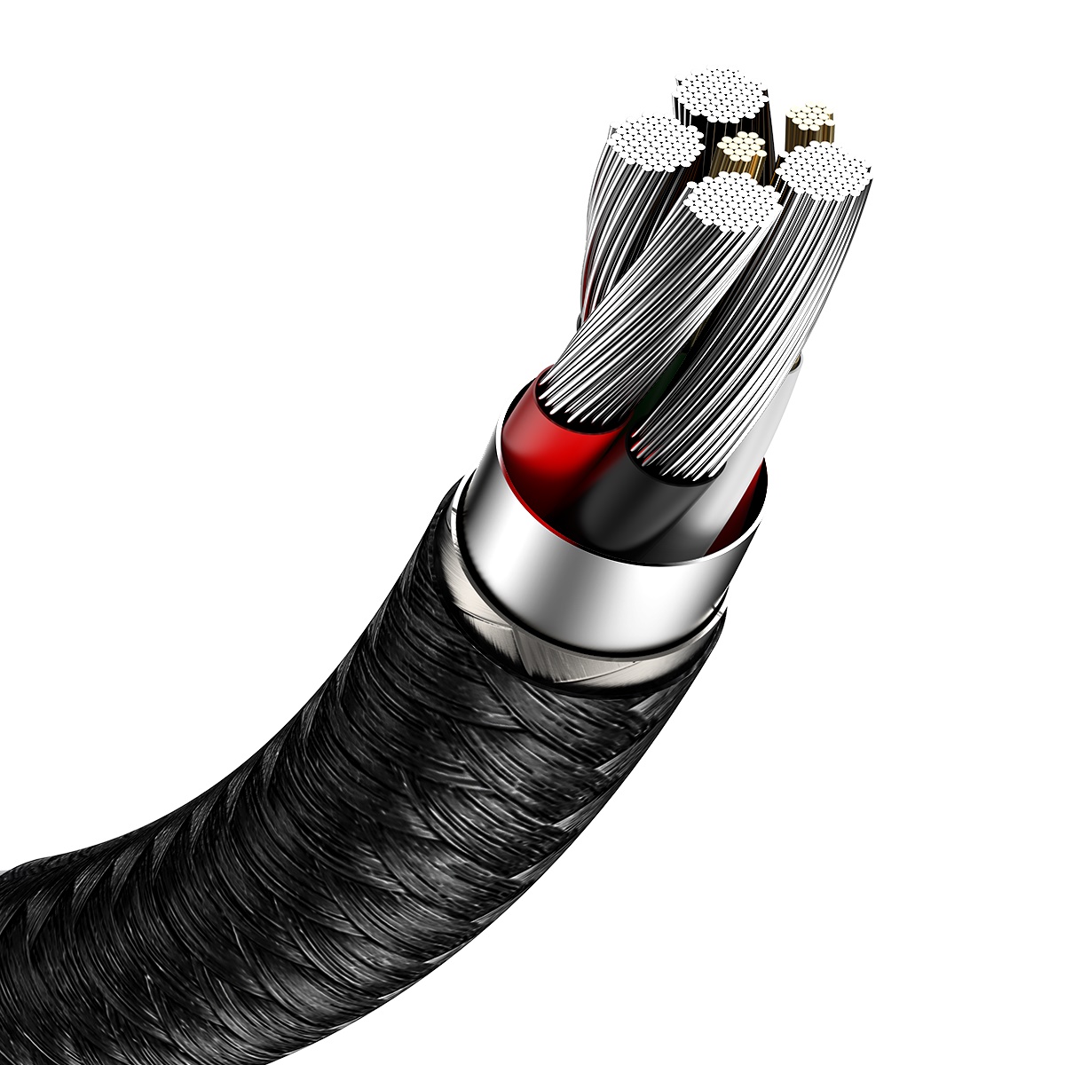 Baseus kabel Cafule Metal USB - USB-C 40W 0,25 m czarny / 5