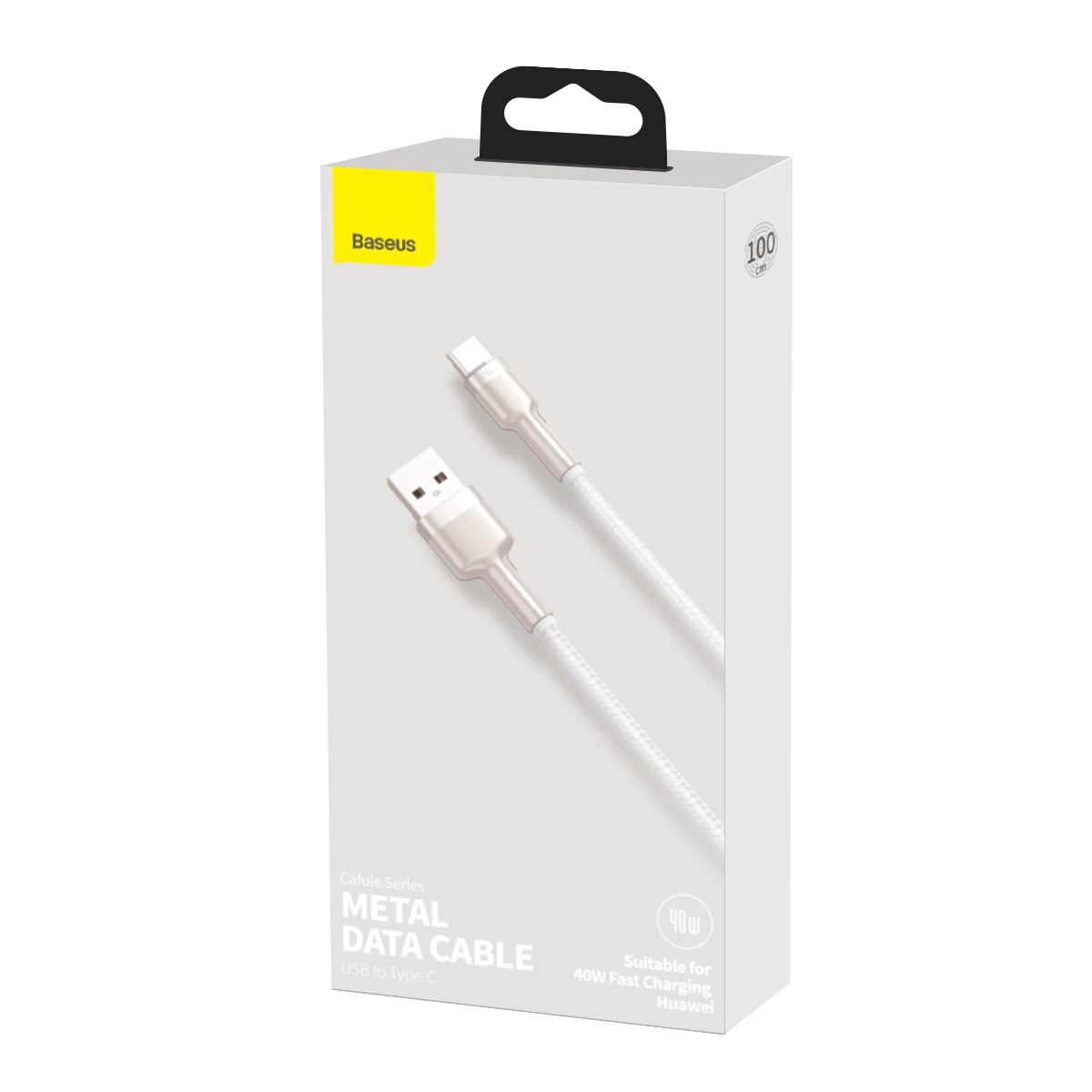 Baseus kabel Cafule Metal USB - USB-C 40W 1,0 m bia�y / 6