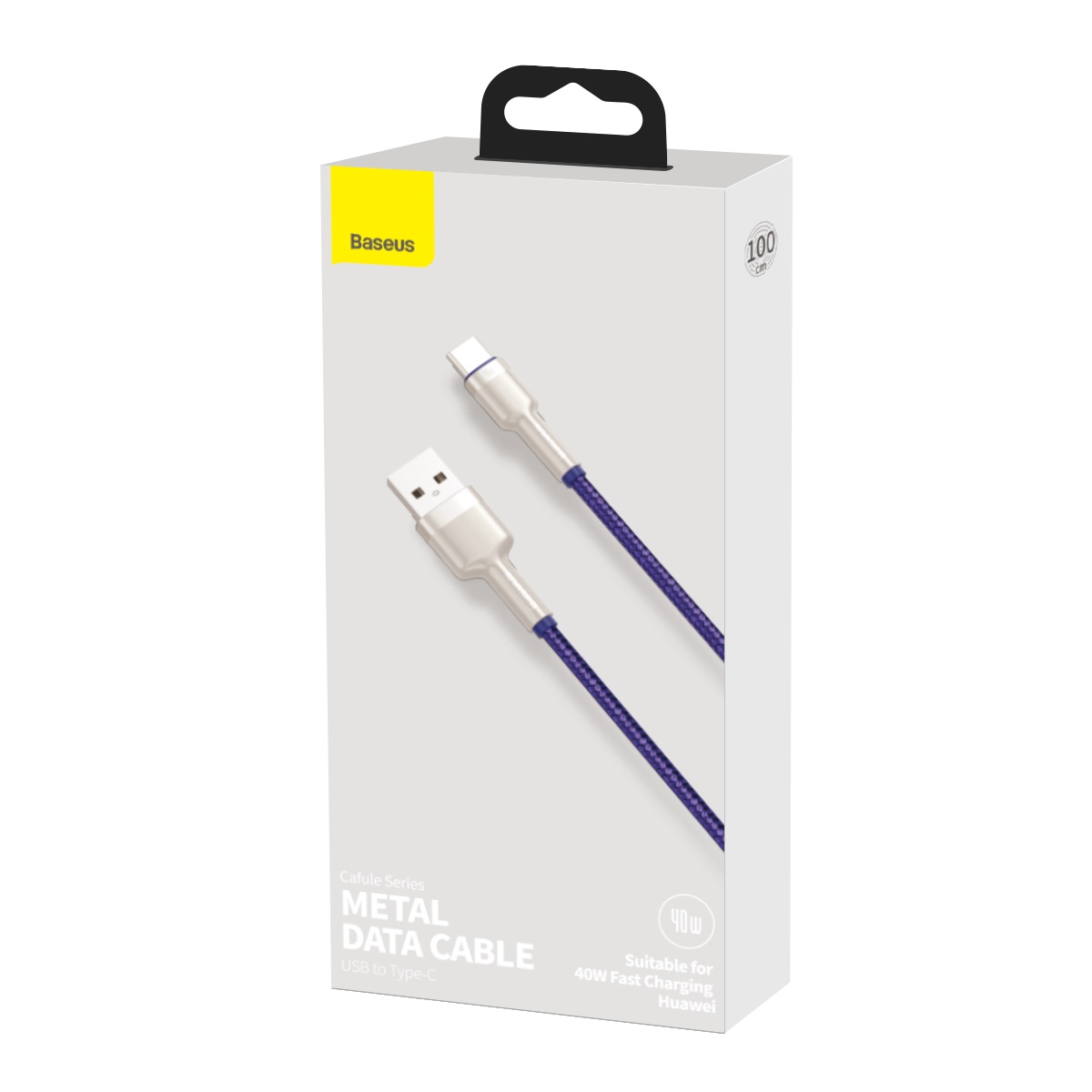 Baseus kabel Cafule Metal USB - USB-C 40W 1,0 m fioletowy / 6