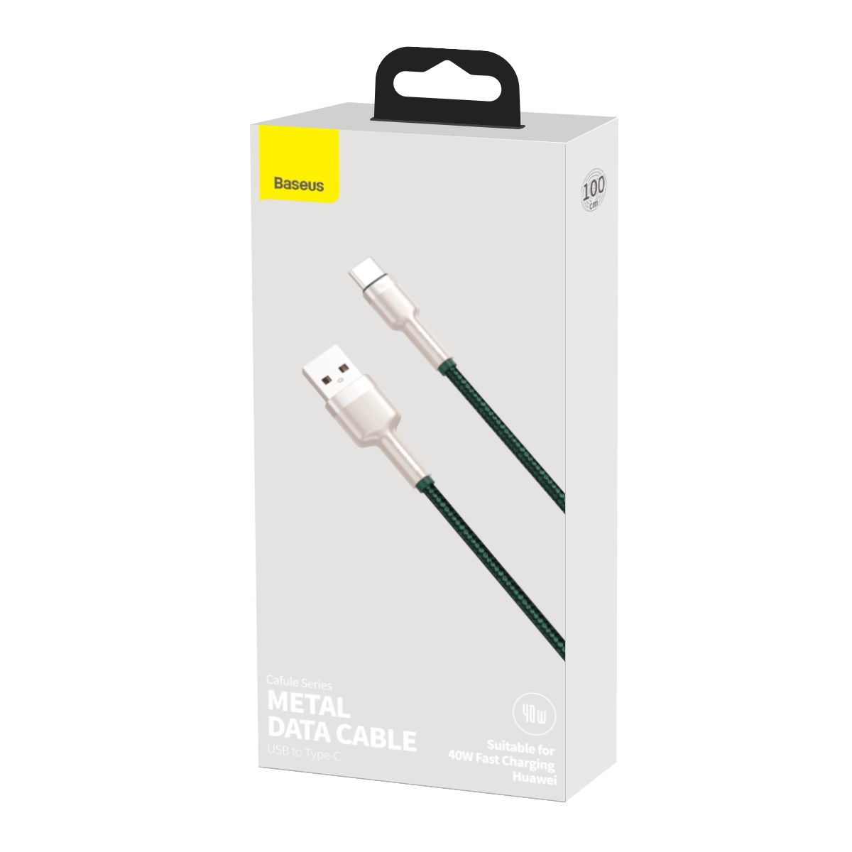 Baseus kabel Cafule Metal USB - USB-C 40W 1,0 m zielony / 5