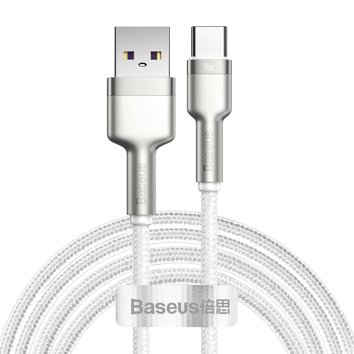 Baseus kabel Cafule Metal USB - USB-C 40W 2,0 m bia�y