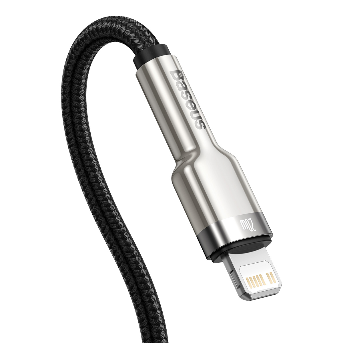 Baseus kabel Cafule Metal USB-C - Lightning  20W 0,25 m czarny / 3