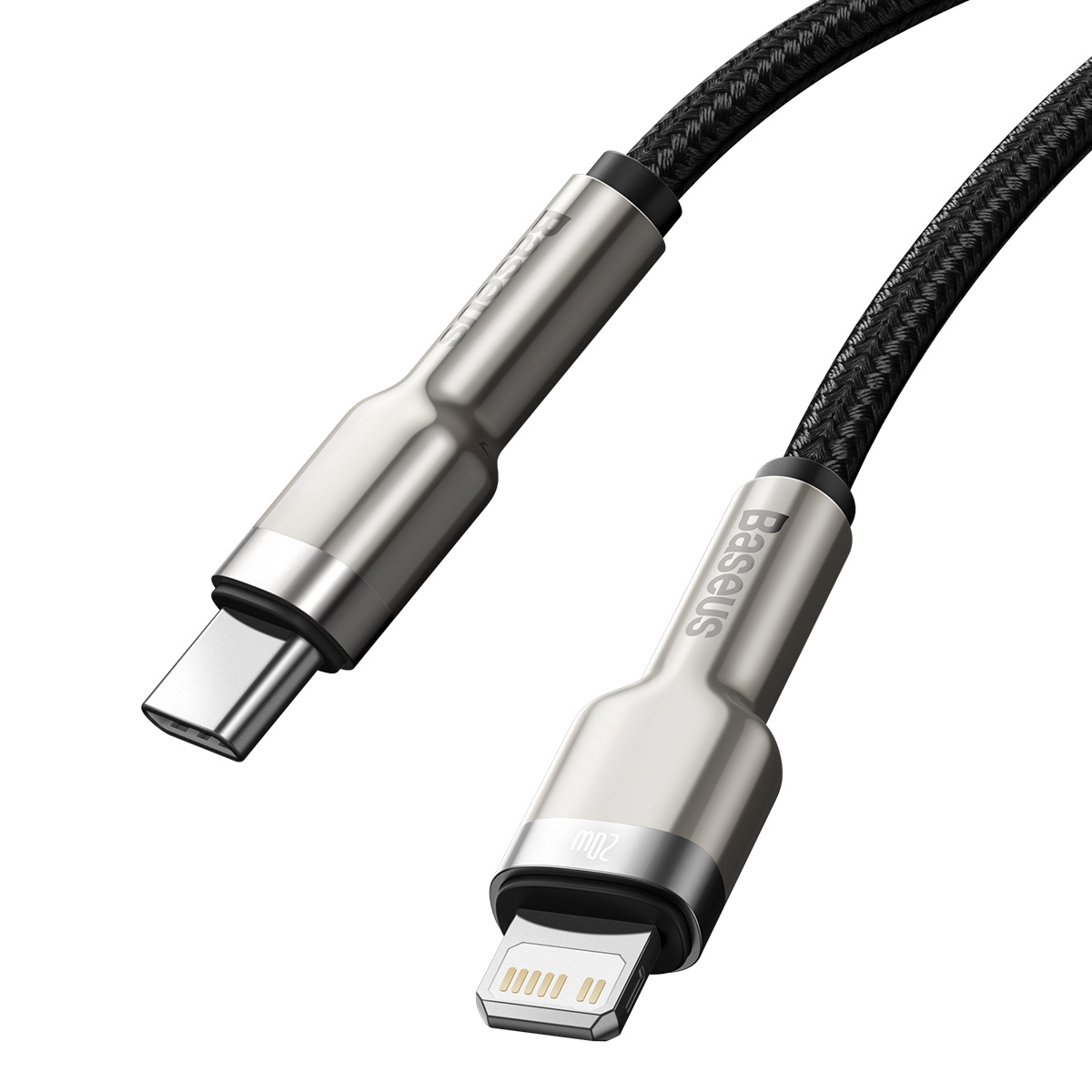 Baseus kabel Cafule Metal USB-C - Lightning  20W 0,25 m czarny / 4