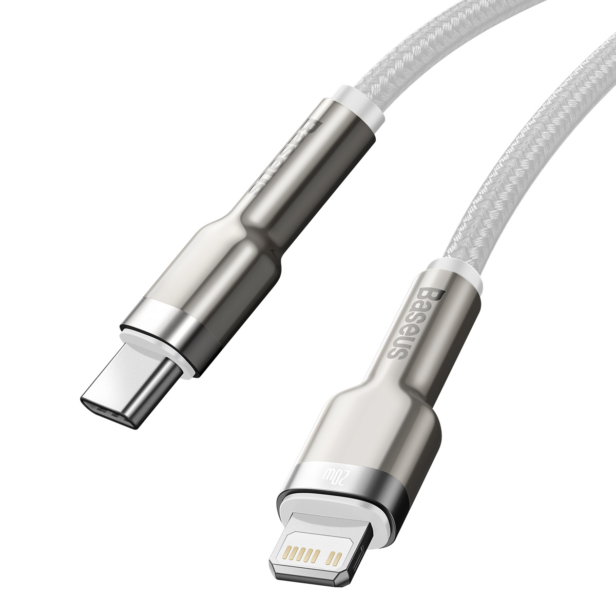 Baseus kabel Cafule Metal USB-C - Lightning  20W 1,0 m bia�y / 4