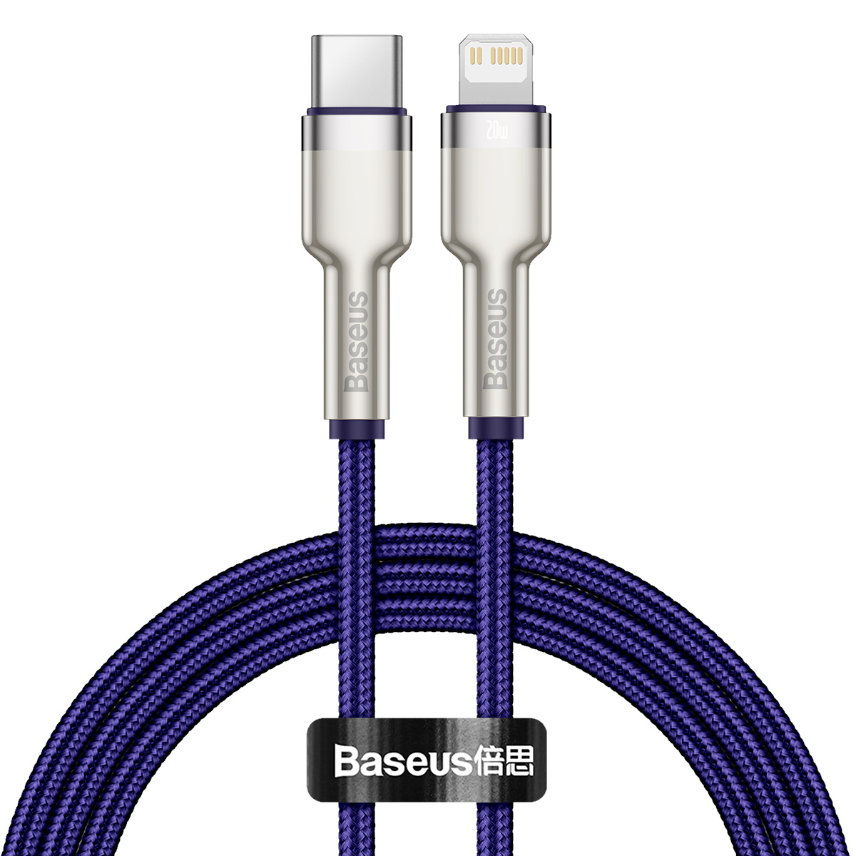Baseus kabel Cafule Metal USB-C - Lightning  20W 1,0 m fioletowy