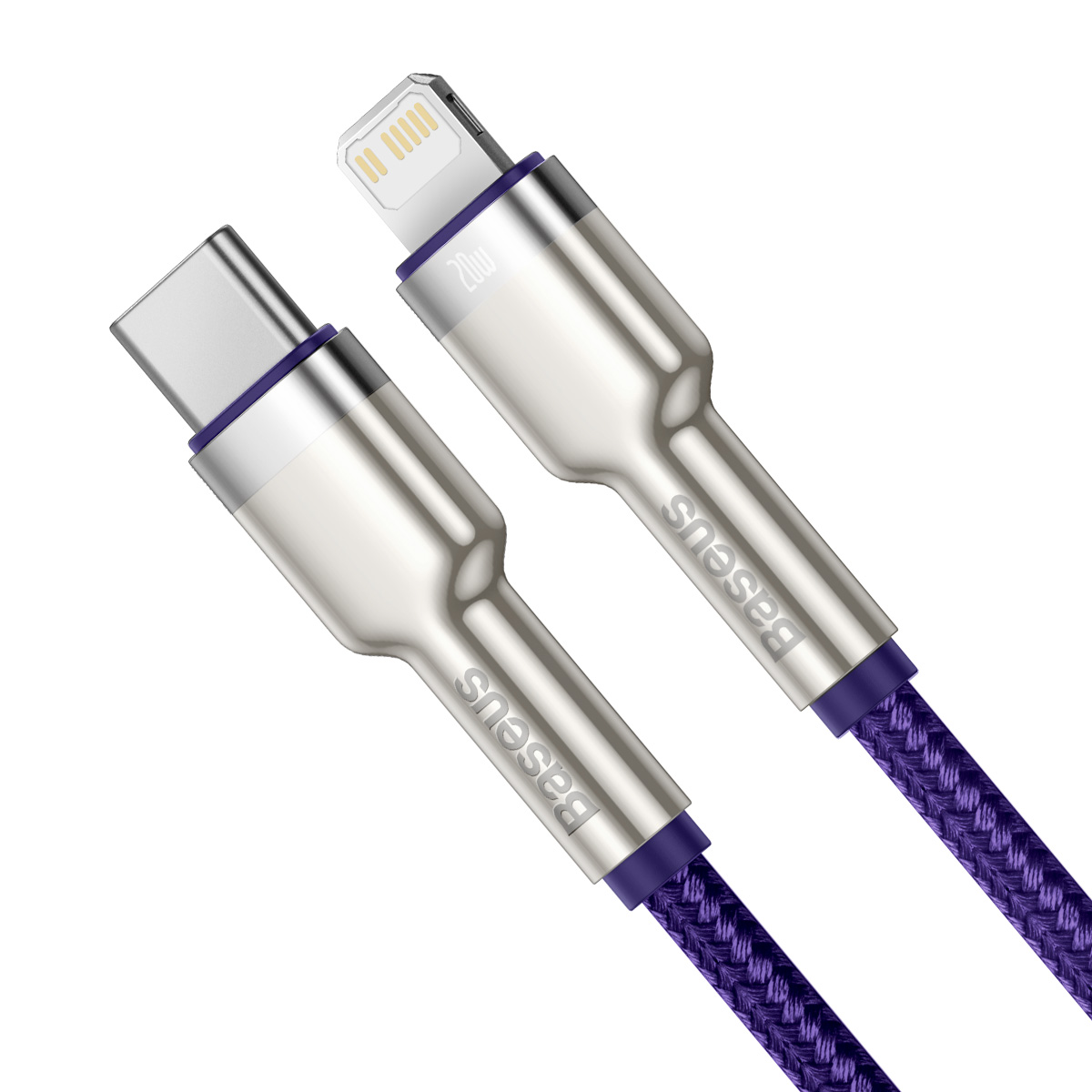 Baseus kabel Cafule Metal USB-C - Lightning  20W 1,0 m fioletowy / 2