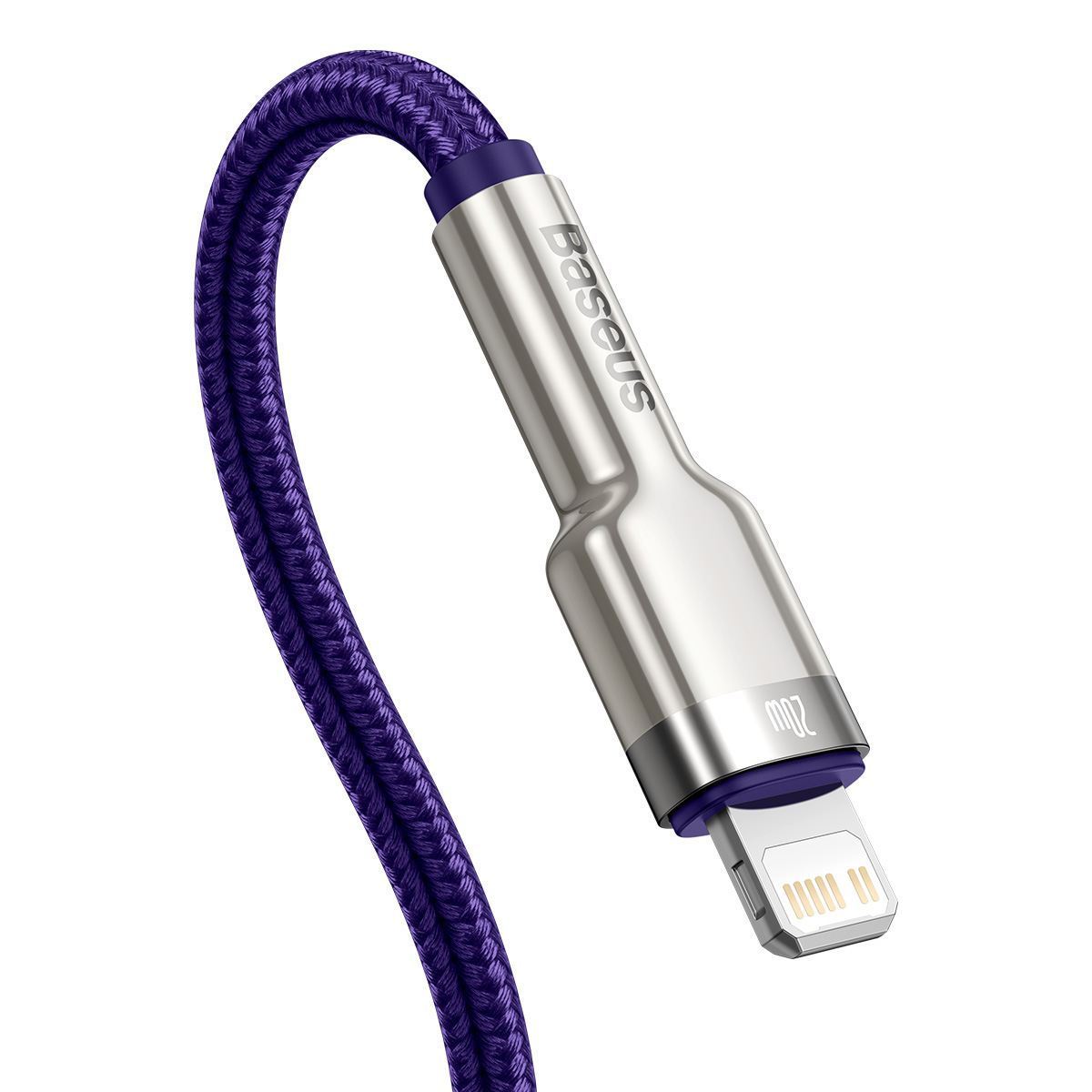 Baseus kabel Cafule Metal USB-C - Lightning  20W 1,0 m fioletowy / 3