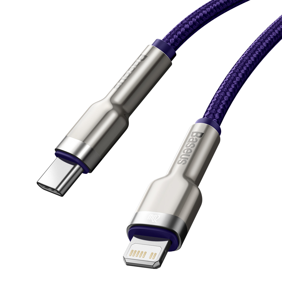 Baseus kabel Cafule Metal USB-C - Lightning  20W 1,0 m fioletowy / 4