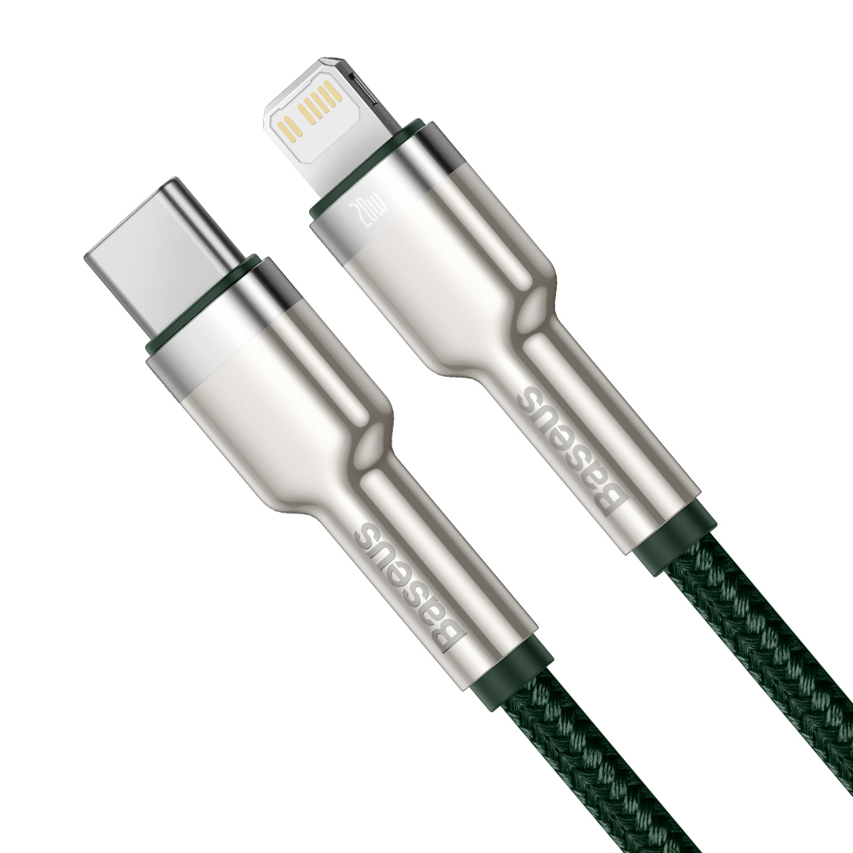 Baseus kabel Cafule Metal USB-C - Lightning  20W 1,0 m zielony / 2