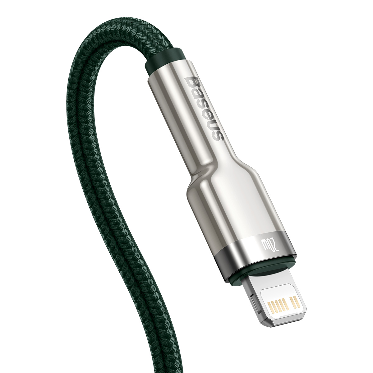 Baseus kabel Cafule Metal USB-C - Lightning  20W 1,0 m zielony / 3