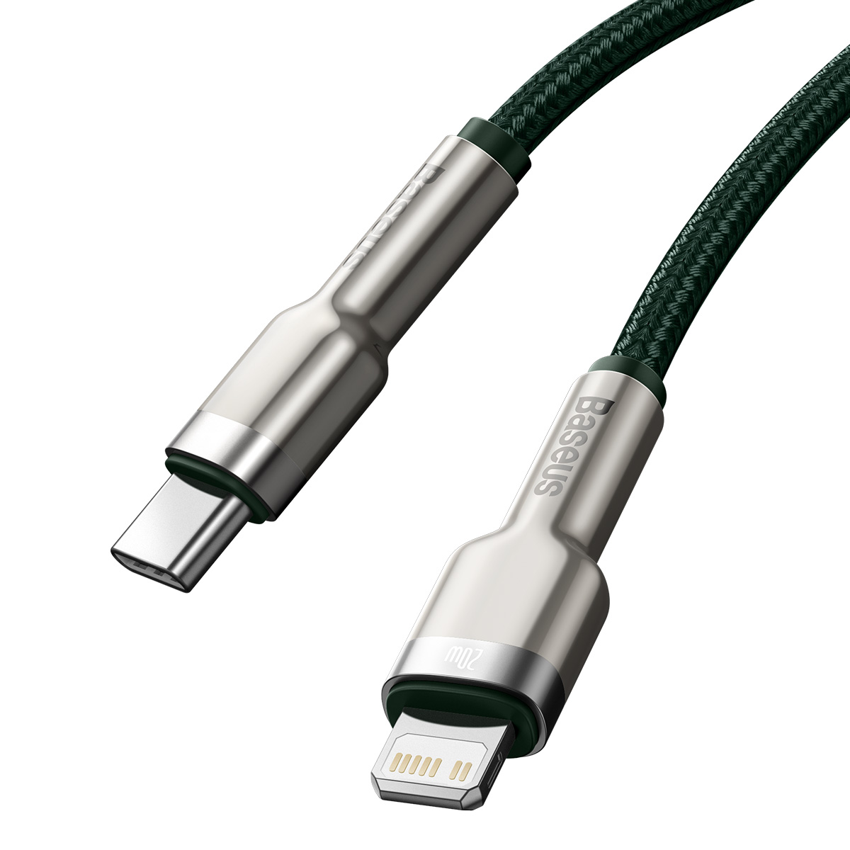 Baseus kabel Cafule Metal USB-C - Lightning  20W 1,0 m zielony / 4