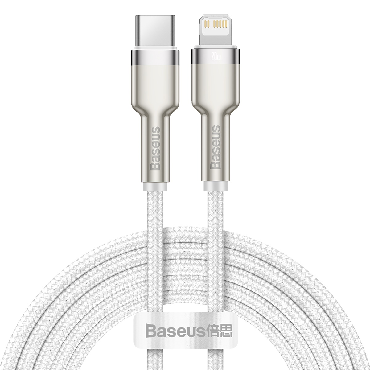Baseus kabel Cafule Metal USB-C - Lightning  20W 2,0 m bia�y