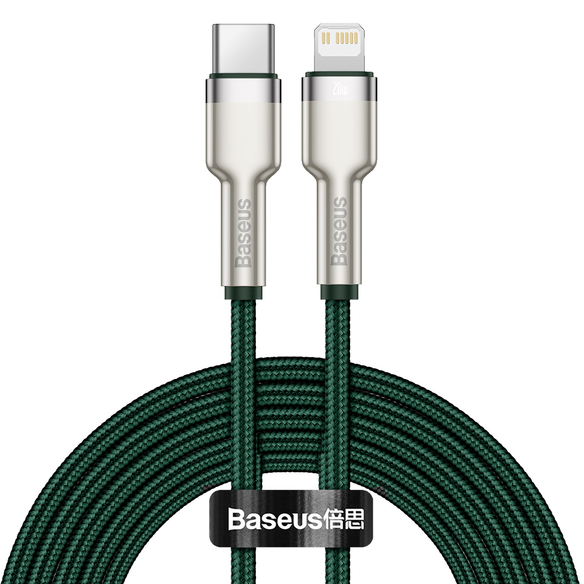 Baseus kabel Cafule Metal USB-C - Lightning  20W 2,0 m zielony
