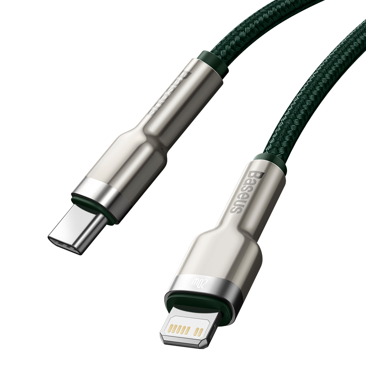 Baseus kabel Cafule Metal USB-C - Lightning  20W 2,0 m zielony / 4