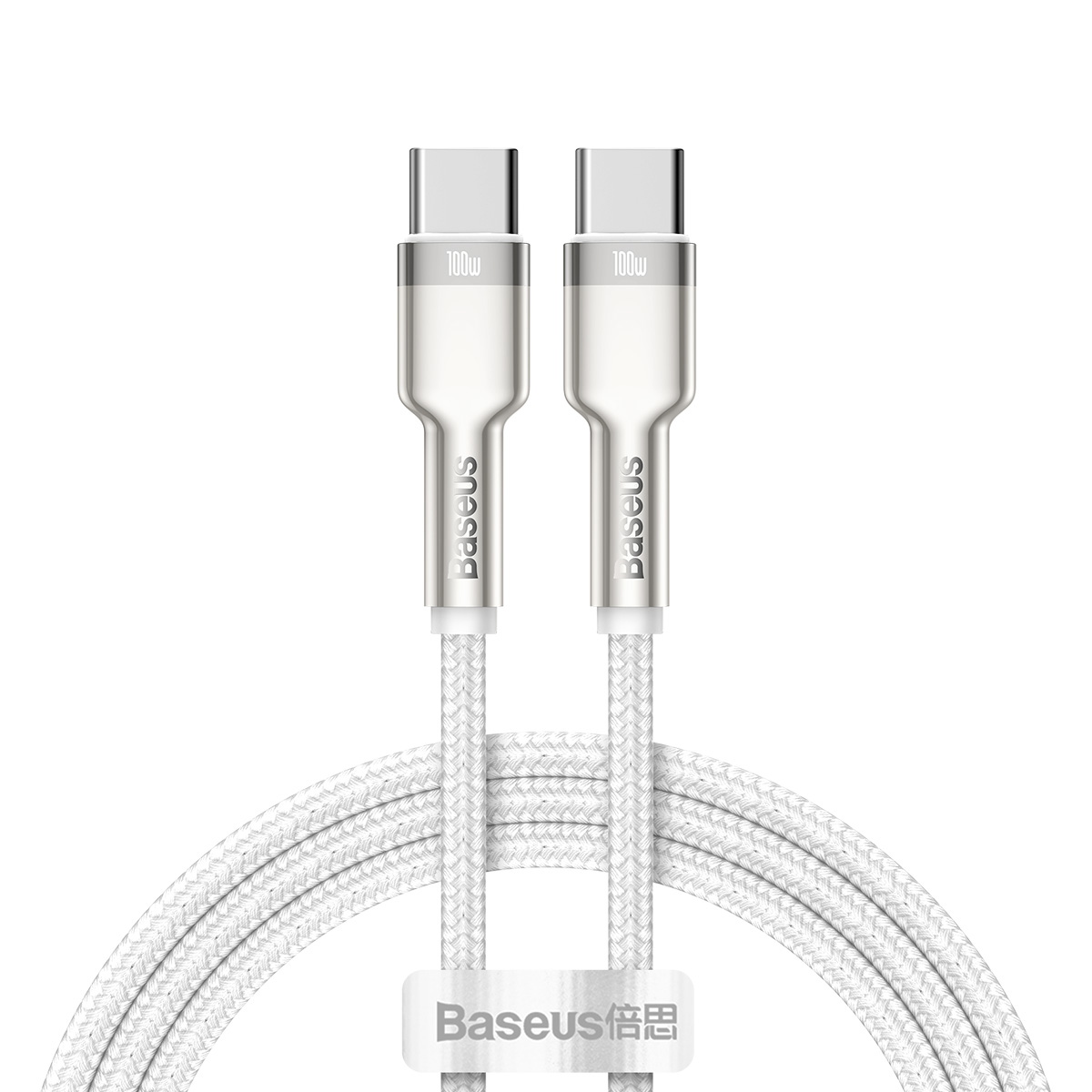 Baseus kabel Cafule Metal USB-C - USB-C 100W 1,0 m bia�y