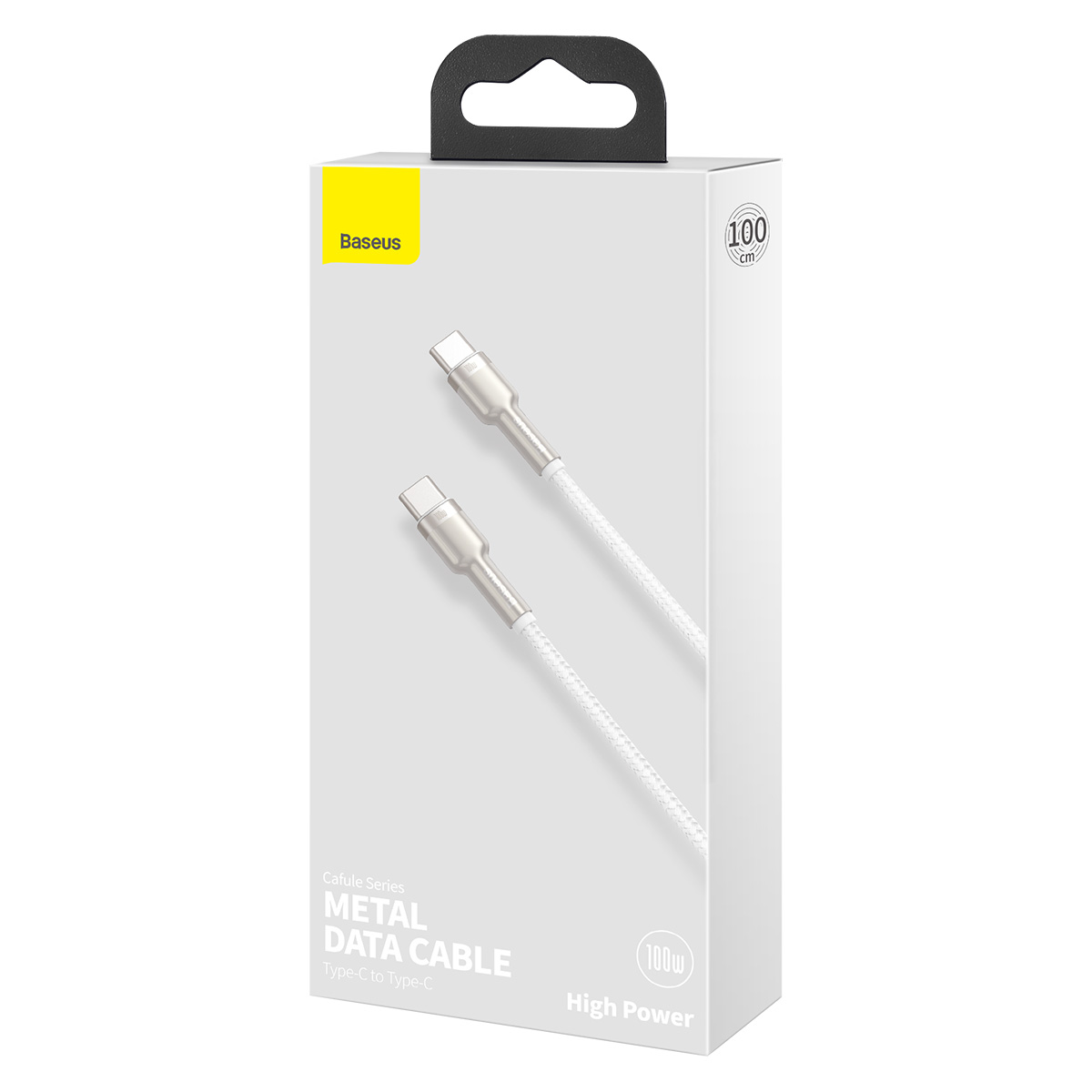 Baseus kabel Cafule Metal USB-C - USB-C 100W 1,0 m bia�y / 10