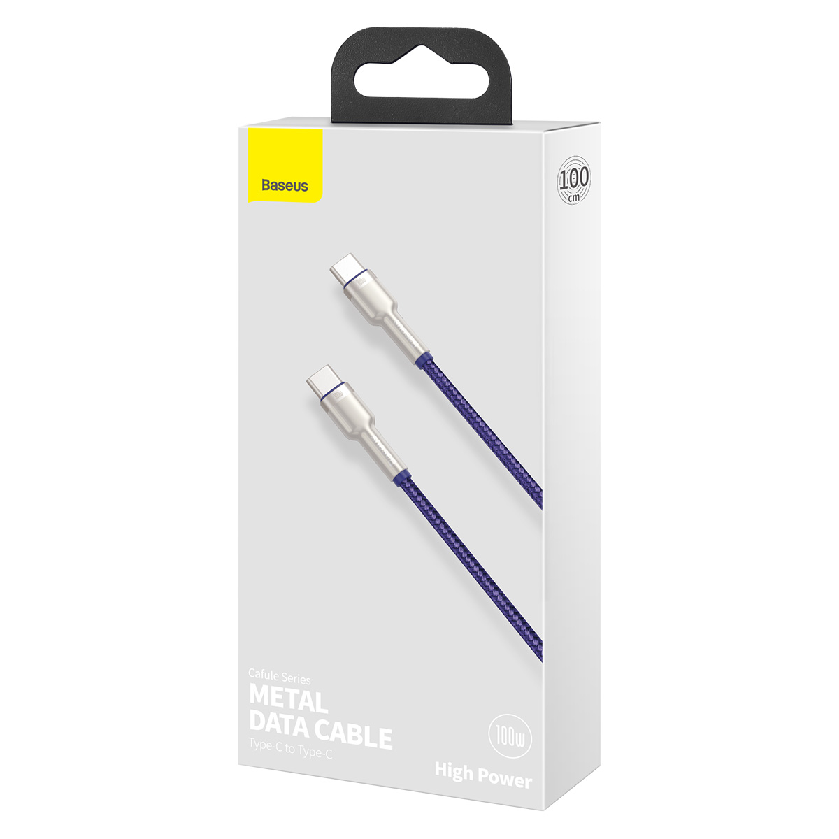 Baseus kabel Cafule Metal USB-C - USB-C 100W 1,0 m fioletowy / 10