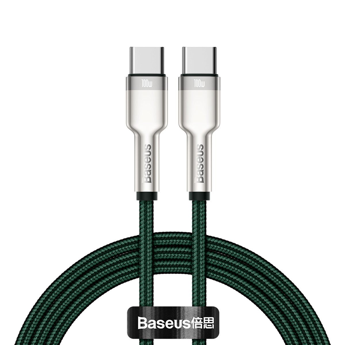 Baseus kabel Cafule Metal USB-C - USB-C 100W 1,0 m zielony